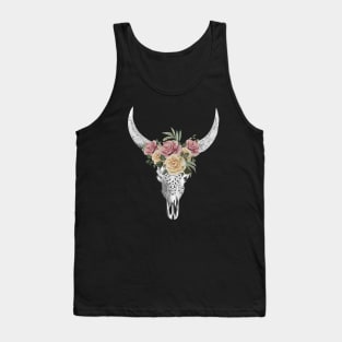 Cow skull floral 20 Tank Top